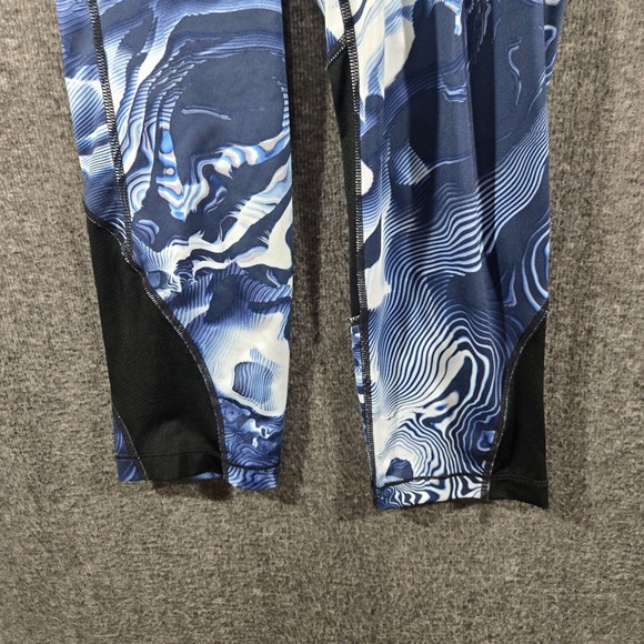 Nike Pro Dri-Fit Women's Capri Leggings Blue Swirl Size XS Activewear Workout - Picture 2 of 9